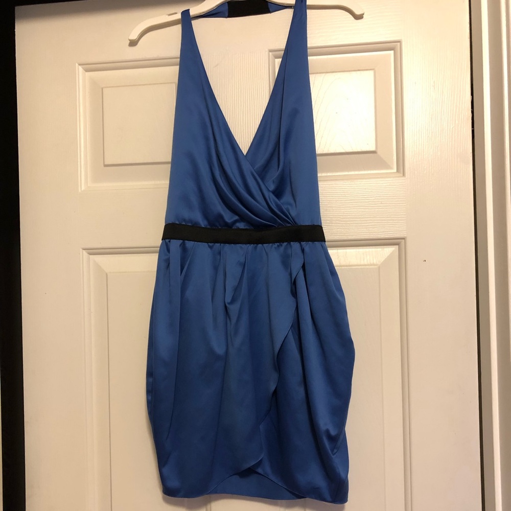 Blue halter dress